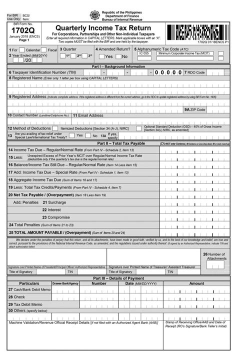 1702 quarterly deadline|Income Tax .
